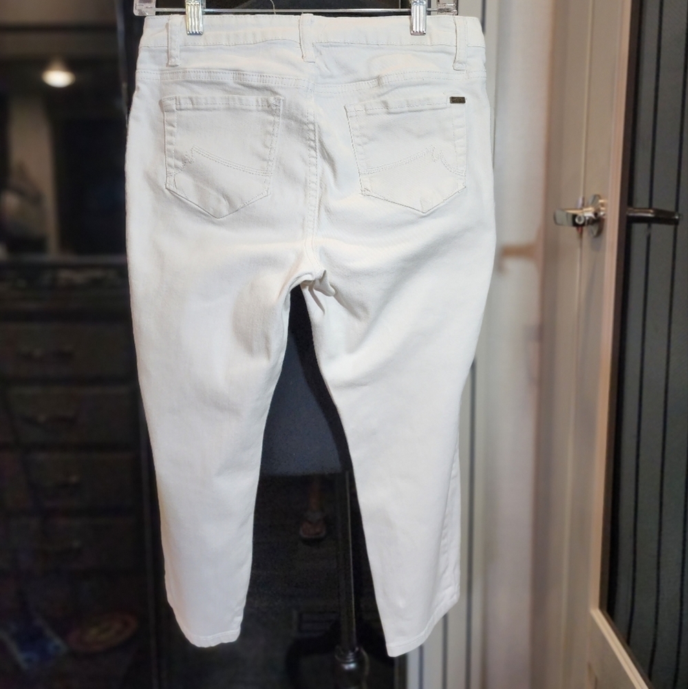 MAX JEANS WHITE CROPPED JEANS - Picture 2 of 3